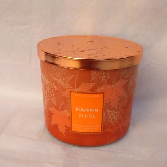 Bath & Body Works Accents Bath And Body Works Pumpkin Clove 3 Wick